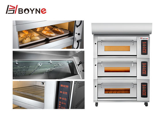 16.65kw Commercial Bakery Kitchen Equipment Electric Oven Six Trays