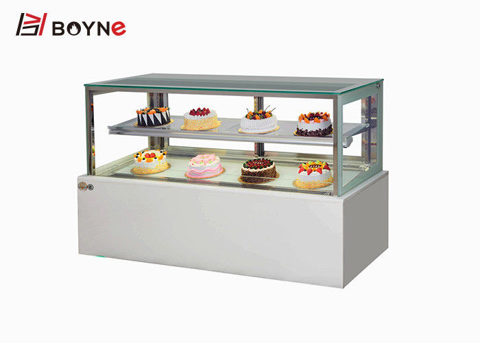 Bench Top Cake Display Fridge Marble Glass 2~10 Temperature R134A Refrigerant